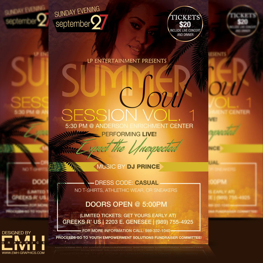 Summer Soul Session Flyer – EMH Graphics